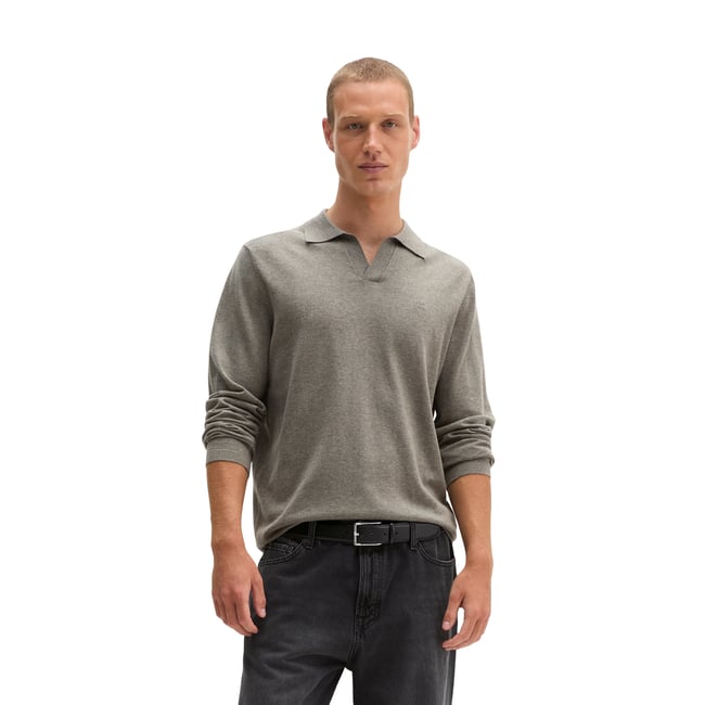 Polo en tricot régulier en mélange de coton et de cachemire bio - MARC O'POLO