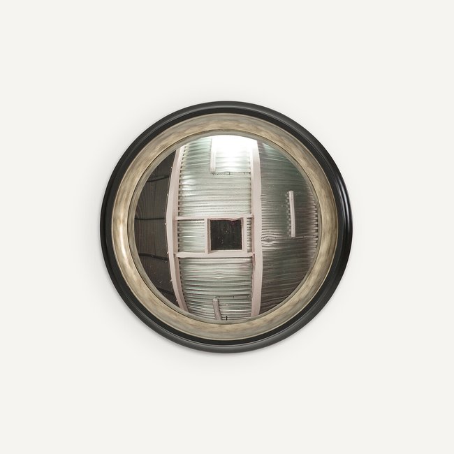Miroir de sorcière rond, Diam 60cm, Samantha doré <span itemprop=