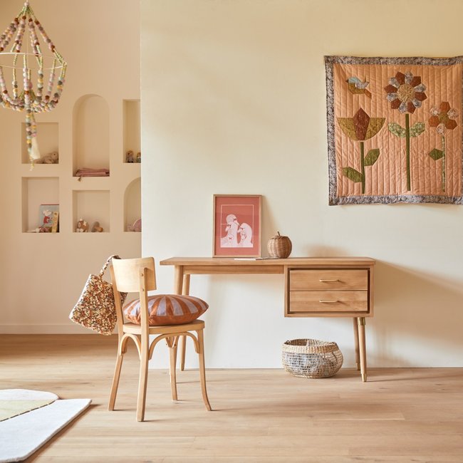 Bureau enfant en teck massif KORT Couleur bois clair <span itemprop=