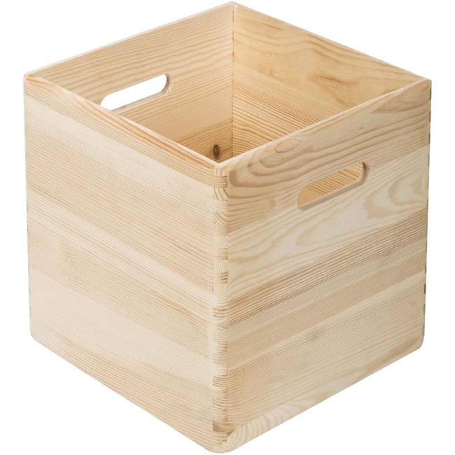 Caisse en pin massif 30 cm Dinamic Couleur stackable <span itemprop=