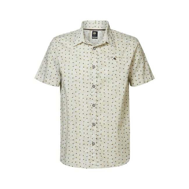 Cotton Short Sleeve Shirt, chalk, PETROL INDUSTRIES
