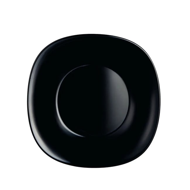 6 assiettes creuses noires 23,7 x 21,2 cm -CARINE Couleur noir <span itemprop=