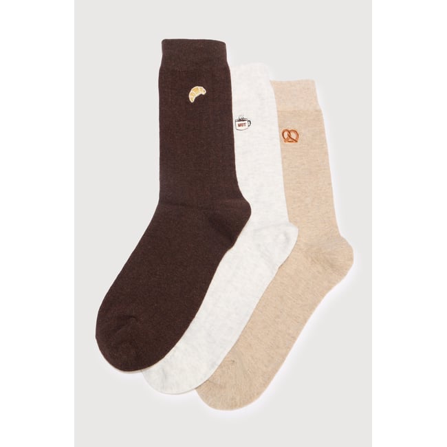 Lot de 3 paires de chaussettes hautes blanc <span itemprop=