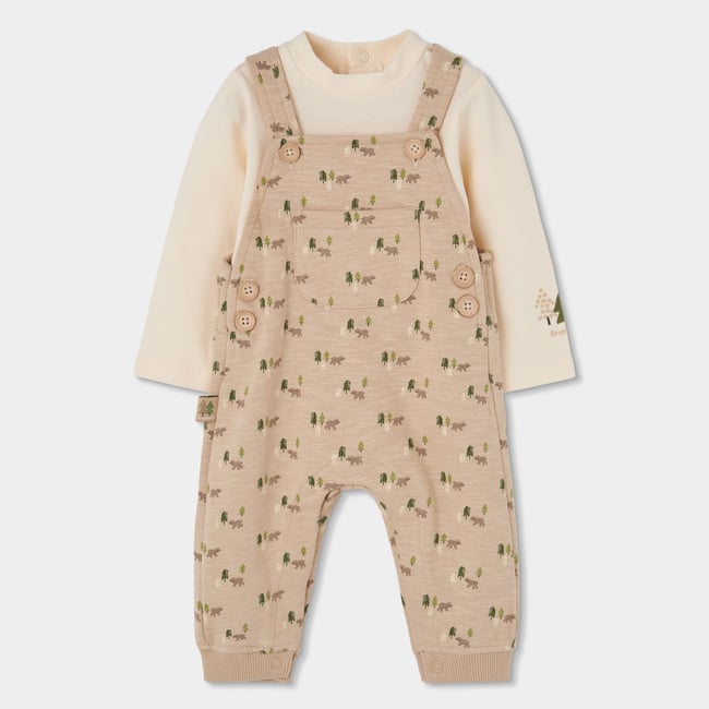 Ensemble maille bébé garçon imprimé ours multicolore <span itemprop=