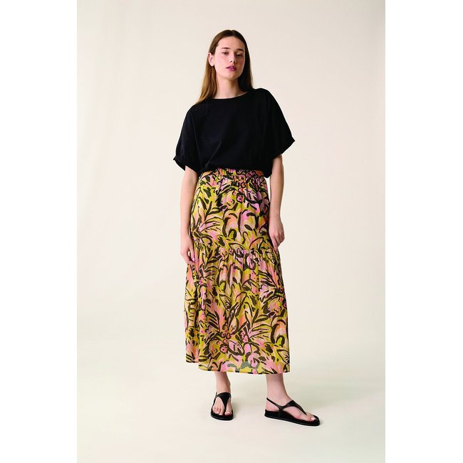 Jupe longue, imprimé tropical, SOLA multicolore <span itemprop=