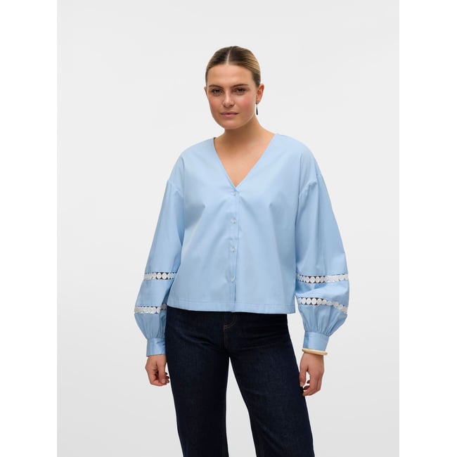 Blouse cashmere blue <span itemprop=