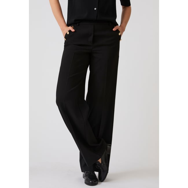 Pantalon large effet pont noir <span itemprop=
