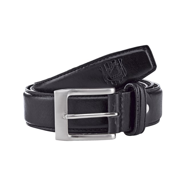 Ceinture en cuir DEODOR noir <span itemprop=