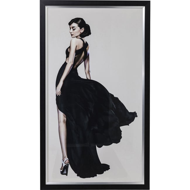 Affiche encadrée Audrey Couleur noir <span itemprop=