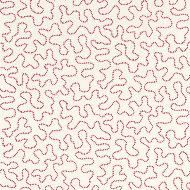 Wiggle Carnelian Rose Quartz Wallpaper, cream, HARLEQUIN X SOPHIE ROBINSON