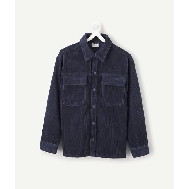 Corduroy Shirt, navy blue, TAPE A L'OEIL