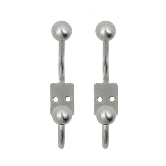 Lot de 2 patères double en acier Ball Couleur v019844 <span itemprop=
