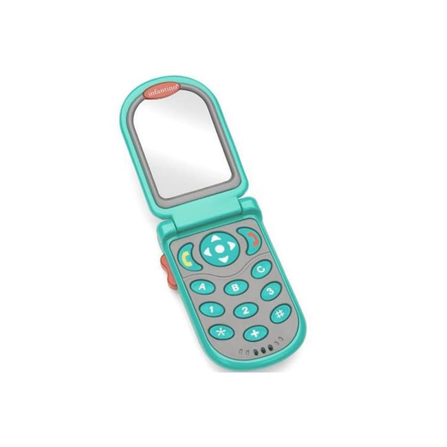 Téléphone bébé vert, gris <span itemprop=