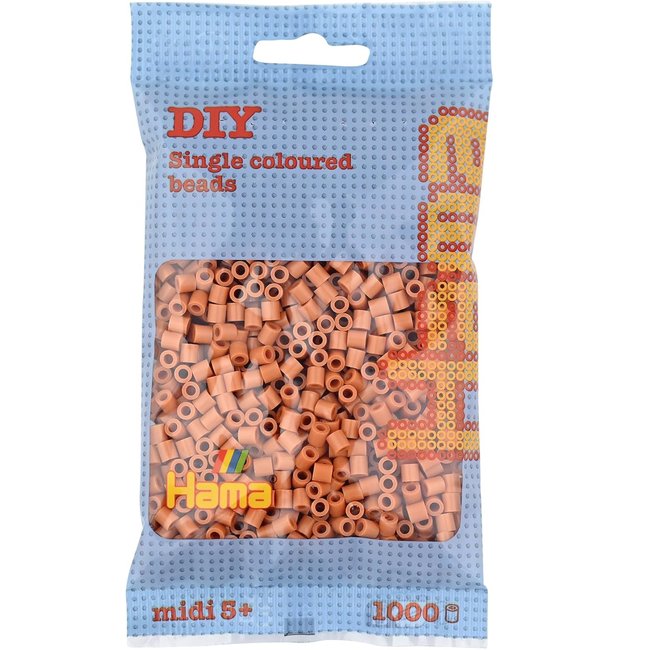 Sachet 1000 perles plastique Midi marron clair marron <span itemprop=