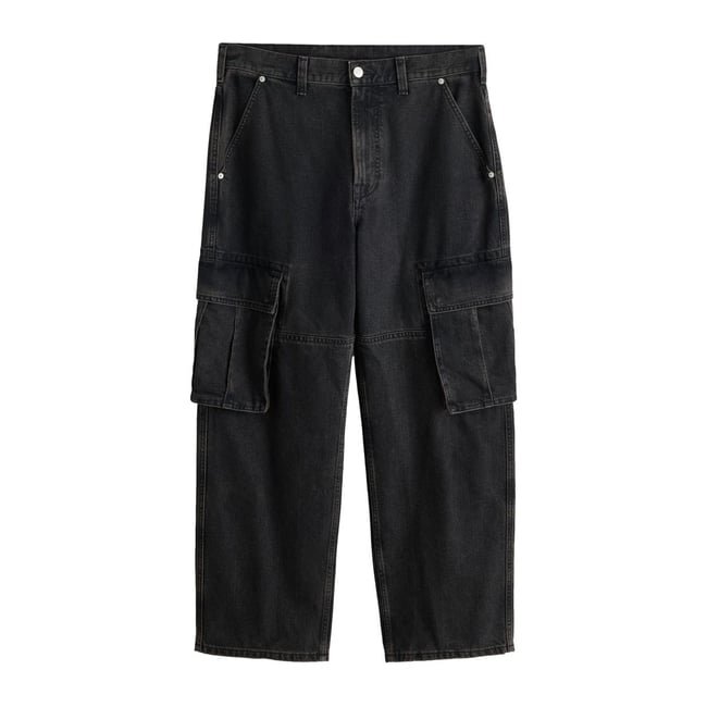 Jean cargo noir <span itemprop=