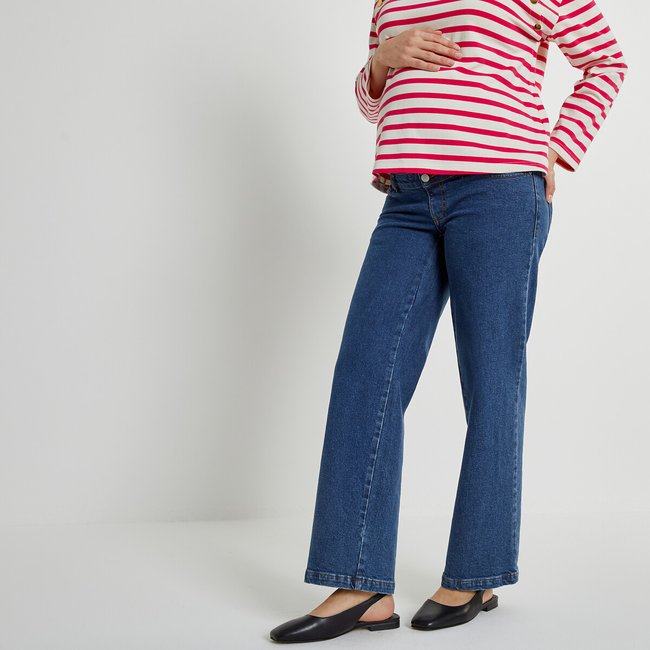 Jeans largos para grávida, faixa ao meio da barriga - LA REDOUTE COLLECTIONS