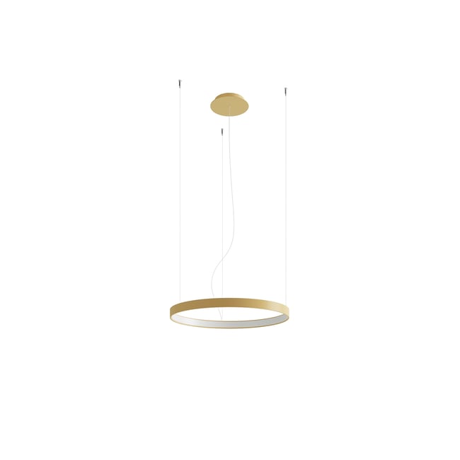 Lustre Aluminium Doré LED 1 Rio Couleur doré <span itemprop=