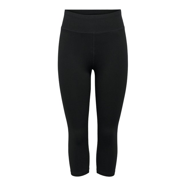 Legging 3/4 en coton noir <span itemprop=