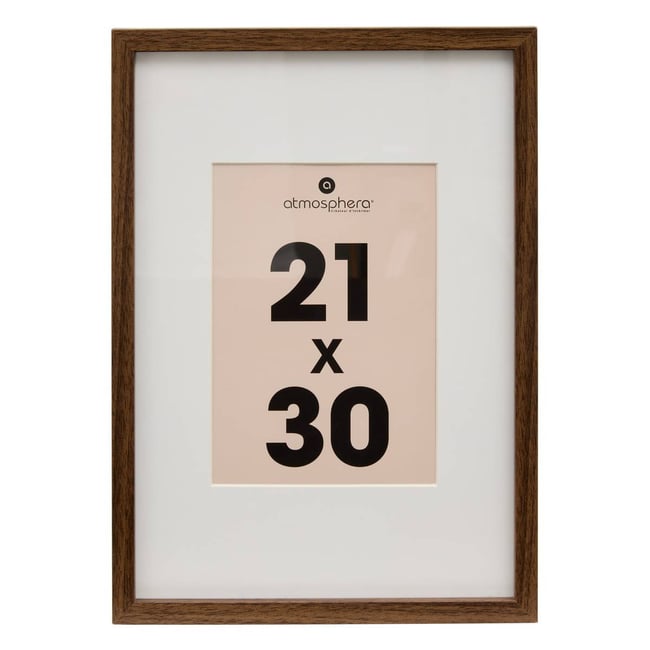 Cadre-photo rectangulaire en verre MANU Couleur marron tonka <span itemprop=