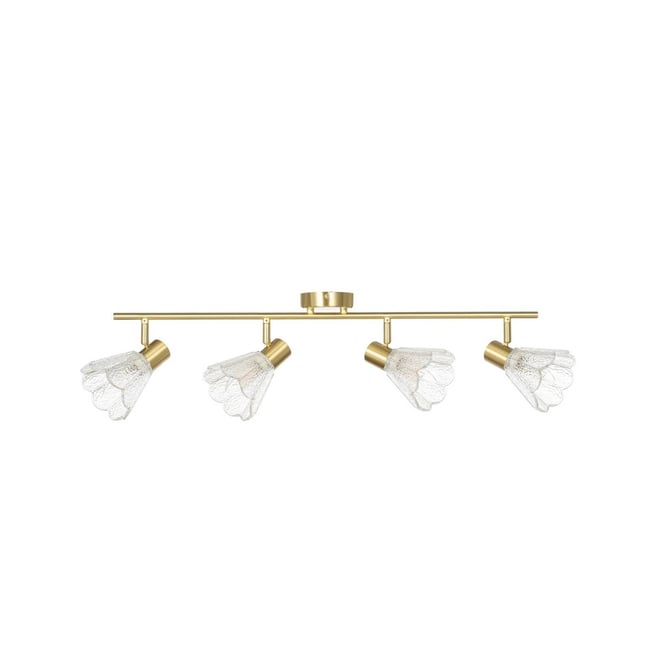 Spot en métal, Margaux Couleur laiton, transparent <span itemprop=