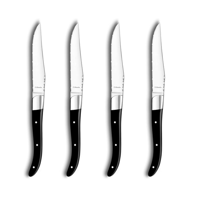 Coffret 4 couteaux steak - ROYAL STEAK Couleur noir <span itemprop=