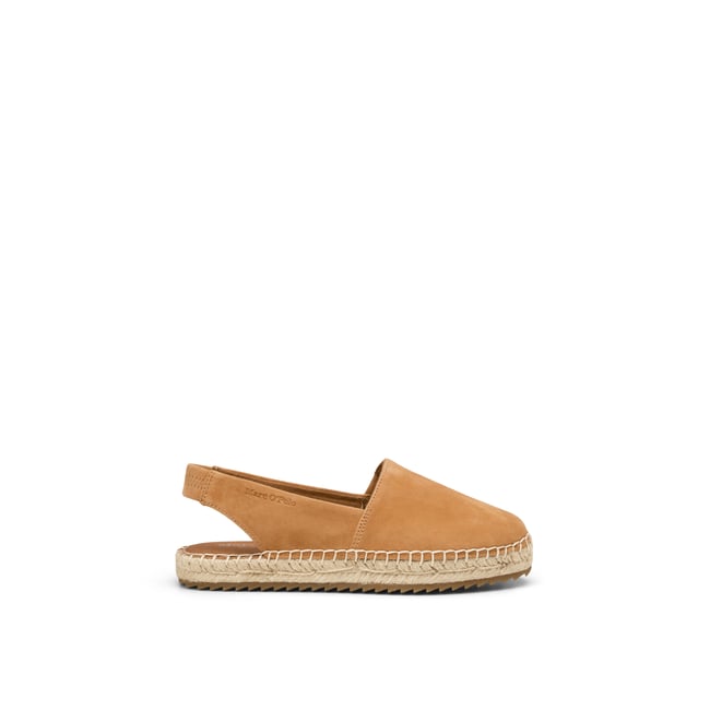 Espadrilles slingback en cuir de chèvre suédé - MARC O'POLO