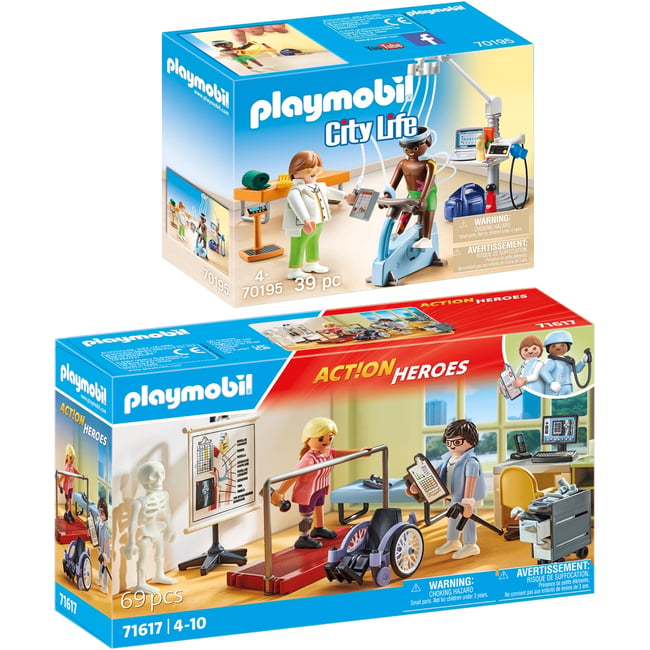 70195-71617 Set de 2 Playmobil set de 2 playmobil cabinet de kinésithérapeute +  atelier de kinésithérapie <span itemprop=