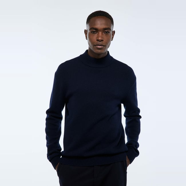 Pull col montant en laine et cachemire - MONOPRIX