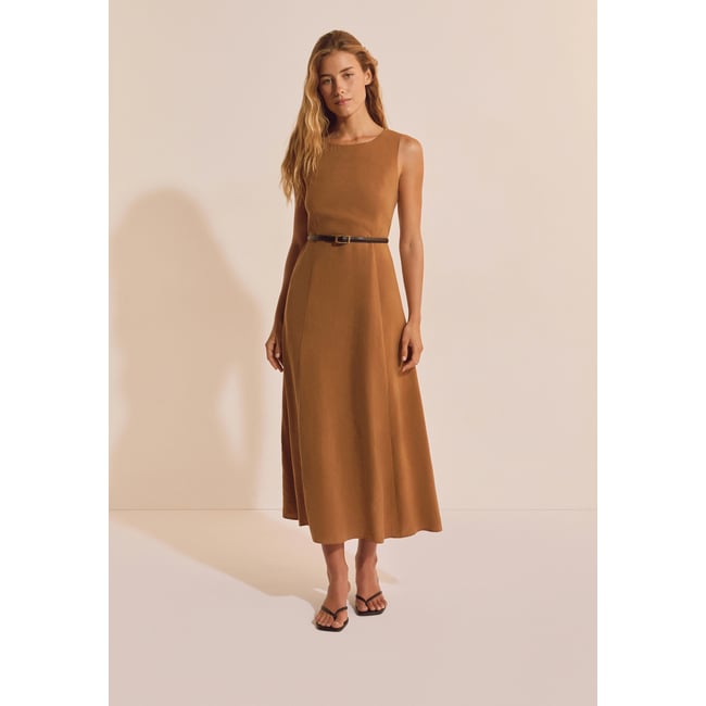 Robe longue sans manches ROSITA henne <span itemprop=
