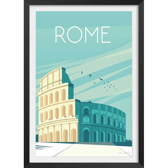 Affiche ville voyage Rome et son colisée - HEXOA