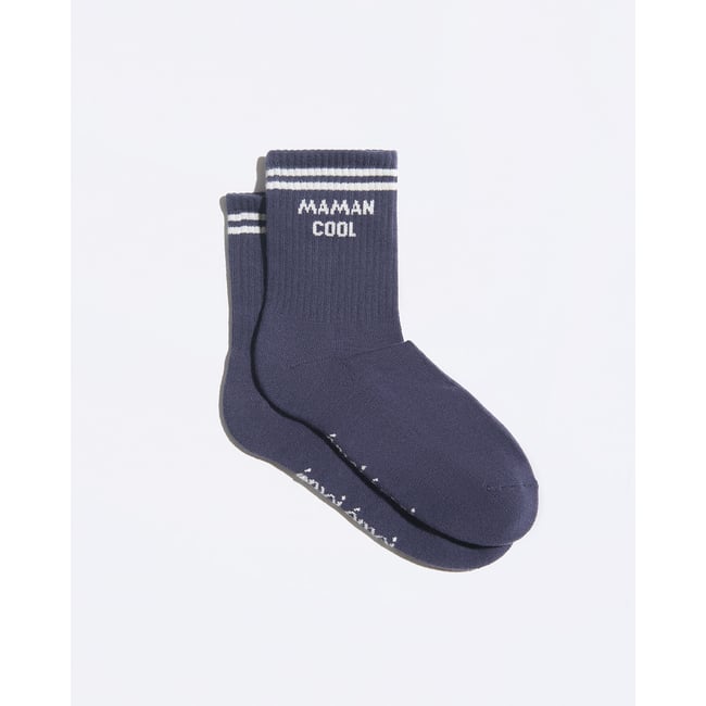 Chaussettes Mama cool bleu encre <span itemprop=