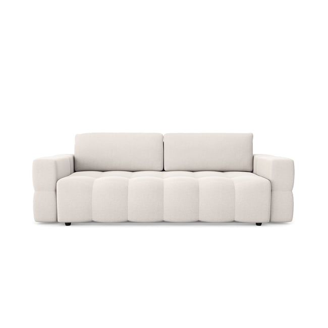 Canapé en tissu tramé GABRIEL Couleur crème <span itemprop=