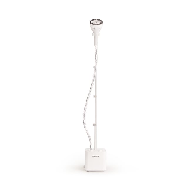 Fer à vapeur vertical portable base IRON UP STAND blanc cassé <span itemprop=