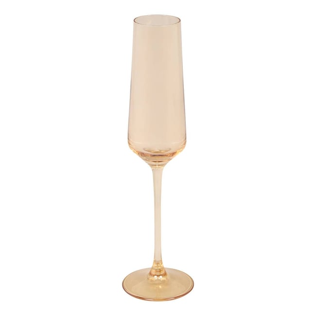 Lot de 4 flûtes à champagne en verre AMBRE Couleur ambre <span itemprop=