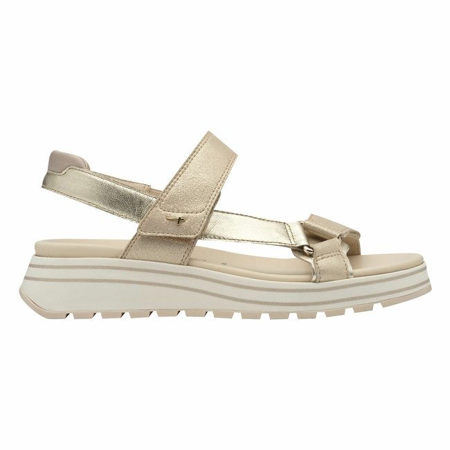 Sandalias deportivas champán <span itemprop=