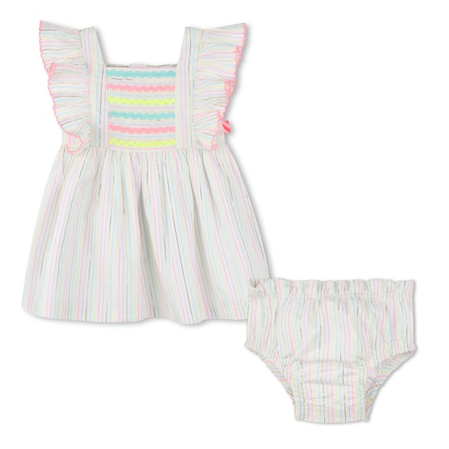 Ensemble robe et culotte blanc <span itemprop=