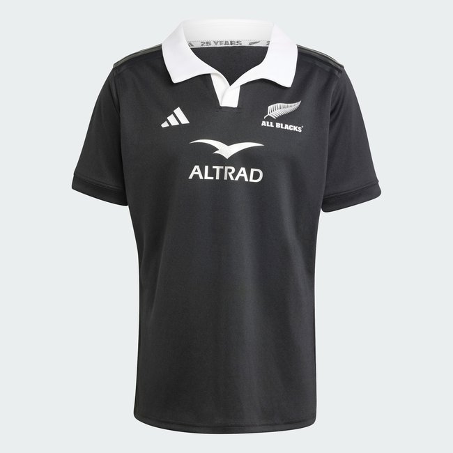 Maillot de rugby manches courtes All Blacks AEROREADY all black <span itemprop=