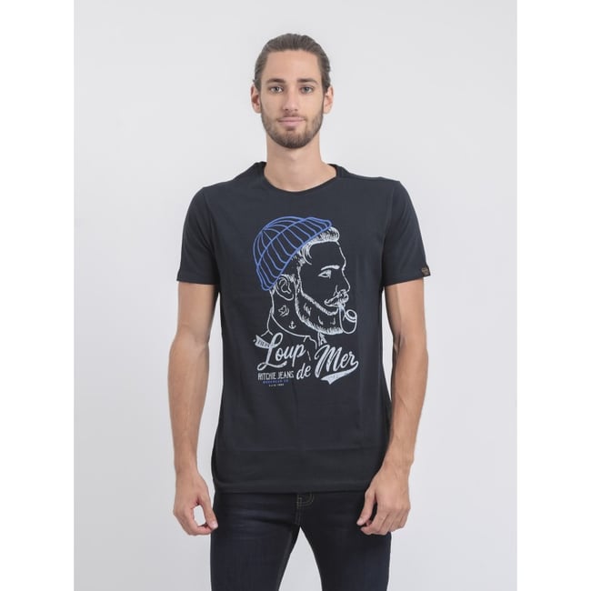 T-shirt Col Rond Pur Coton Jouancy v002232 <span itemprop=