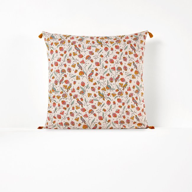 Bertille Floral 100% Cotton Pillowcase, pink print, LA REDOUTE INTERIEURS