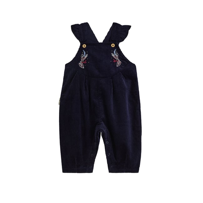 Salopette bébé en velours côtelé Ilana bleu <span itemprop=