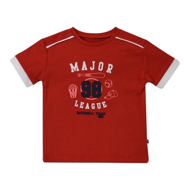 Tee shirt enzio manches courtes rouge <span itemprop=