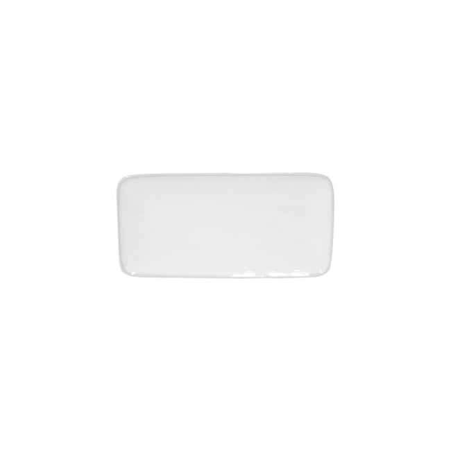 Plateau rect. en grès, BEJA Couleur branco creme <span itemprop=