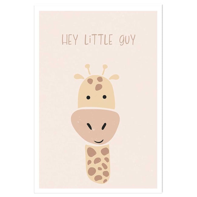 Affiche enfant girafe - HEXOA