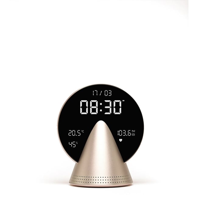 Radio réveil Conic Clock avec fonction Bluetooth Or - LEXON