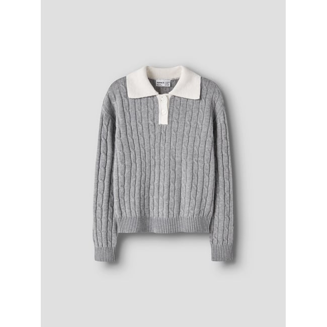 Pullover gris - grey melange1 <span itemprop=