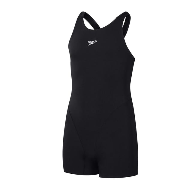 Maillot de bain shorty uni noir <span itemprop=