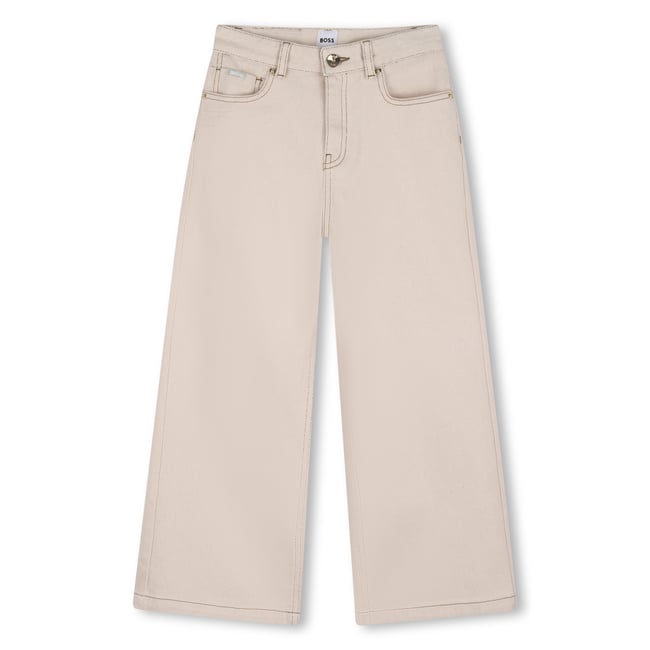 Pantalon siglé ivory <span itemprop=