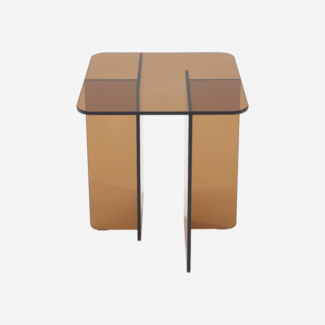 Table d'appoint en verre trempé ZELIE - HABITAT