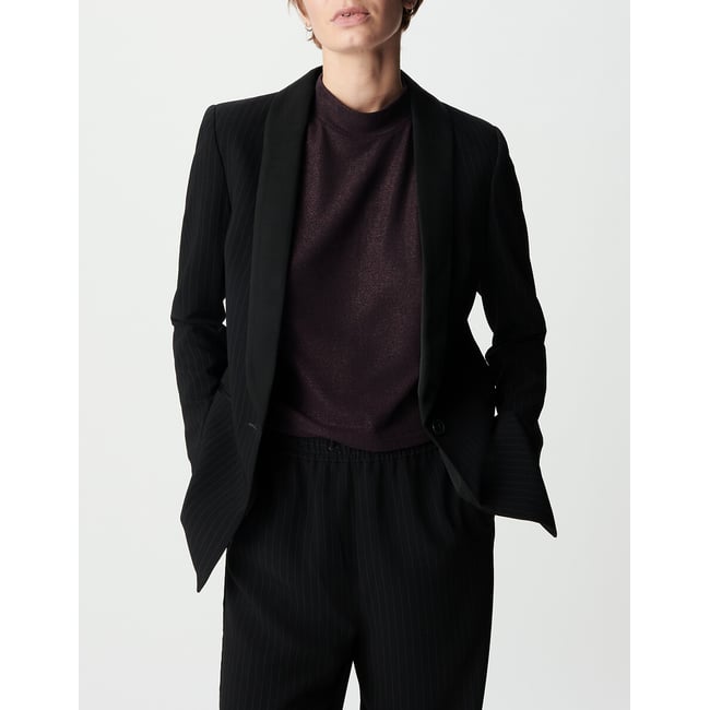 Giacca blazer a righe nero  IKKS