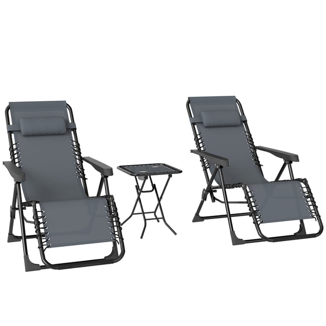 Ensemble de fauteuils « zéro gravité » - OUTSUNNY
